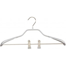 Garment Hanger with Non-Slip Grip Shoulders and Coated Pant Clips