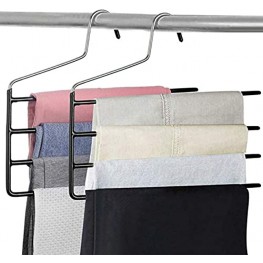 Pants Hanger Multi-Layer Jeans Trouser Hanger Closet Stainless Steel Rack Space Saver for Tie Scarf Shock Jeans Towel Clothes（3 Pack ）