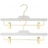 Quality Lucite Acrylic Clear Skirt Pants Trousers Bottom Hangers with Adjustable Metal Clips Made of Clear Acrylic for a Luxurious Look and Feel with Swivel Hook Clear Gold Hook Pant Skirt 5