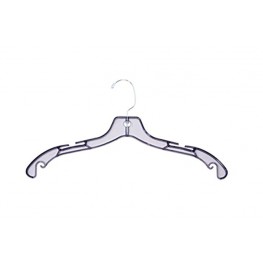 Newtech Display HPT-17H CLBLK Heavy Duty Plastic Top Hangers with Notch Pack of 100