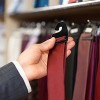 Juvale Plastic Tie Hangers 100-Pack Black Necktie Hook Hangers Standard Size 2 x 2.8 Inches Bulk Retail Shop Display Supplies Closet Organizer