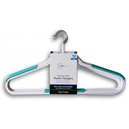 Mainstays Slim Non-Slip Hangers 10-Pack Teal