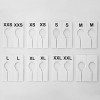 NAHANCO QSDWBKIT4 White Rectangular Clothing Size Dividers with Black Print for XXS-XXL 1Blank Kit of 40 7 Sizes and 1 Blank 5 of Each