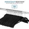 Premium Velvet Shirt Hangers 50 Pack Non Slip Clothes Hangers Ultra Slim Hangers Gain 50% Closet Space 360° Swivel Hook Clothes Hangers for Tops Dress Shirts Blouses Strappy Dresses Delicates