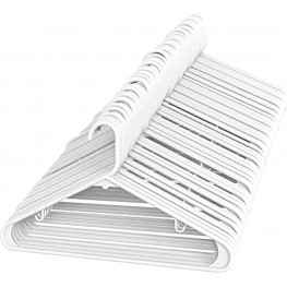 Sharpty Plastic Hangers Clothing Hangers Ideal for Everyday Standard Use White 60 Pack