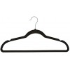 Basics Slim Velvet Non-Slip Suit Clothes Hangers Black Silver Pack of 50