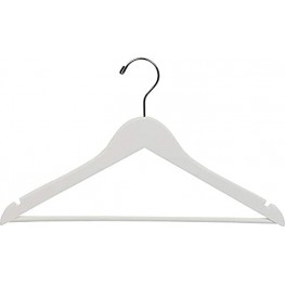 The Great American Hanger Company White Wooden Suit Clothes Hanger