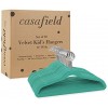 Casafield 50 Velvet Kid's Hangers 14 Size for Children's Clothes Teal