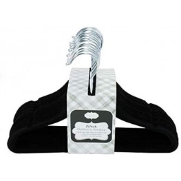 Home Expressions Children's Ultra Thin Premium 25 Pack Velvet Hangers Black