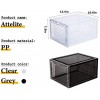 Attelite Drop Front Shoe Box,Set of 6,Stackable Plastic Shoe Box with Clear Door As Shoe Storage Box and Clear Shoe Box,For Display Sneakers,Easy Assembly,Fit up to US Size 1213.4”x 10.6”x 7.4”