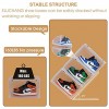 ELUCHANG Shoe Boxes,3 Pack Large Size Shoe Storage Organizers Heavy Duty Clear Plastic Stackable Shoe Rack for Women Men13.9” x 11.1” x 8.5”