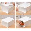 JJMG Stackable Shoe Box Drawer Type Design 4 Sets of 3 Push-Pull Transparent Shoe Container Home Organizer Clear Plastic Shoe Storage For Men Large 12 Shoe Boxes
