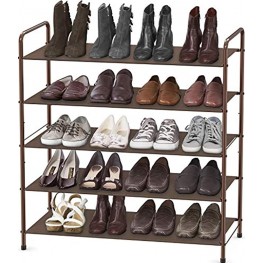 Simple Houseware 5-Tier Shoe Rack Storage Organizer Bronze
