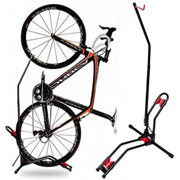 JAPUSOON Bike Stand Vertical Bike Rack,Upright Bicycle Floor Stand,Free Standing Adjustable Bike Garage Rack for Indoor Mountain  Road Bike Storage,Saving Space-No Damage Wall,Fits Most 20''-27'' Bike