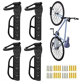 Nuovoware Bike Rack Garage Wall Mount Bicycle Hanger 4 Pack Storage System Vertical Bike Hook Easily Hang Detach Heavy Duty Holds up to 66 lb Screws Included