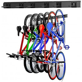 WALMANN Bike Storage Rack 6 Bike Hooks for Garage & Home Space Saving Wall Mount Vertical Bike Hangers Holds Up to 300LBS
