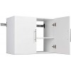 Home Square 2 Piece Wall Mounted Garage Cabinet Set in White