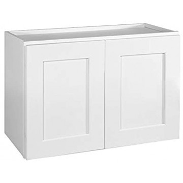 Leick Home 71521 Unassembled 2-Door Wall Mounted Fitness Storage Cabinet 33x21x12 in White