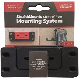 StealthMounts Cleat 'n' Feet Mounting System 4 Pack | Tool Box Storage System | Mount Anywhere | Compatible with Milwaukee Packout