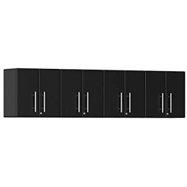 Ulti-MATE UG22040B 4-Piece Garage Wall Cabinet Kit in Midnight Black Metallic