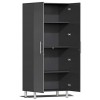 Ulti-MATE UG22061G 6-Piece Garage Cabinet Kit with Channeled Worktop in Graphite Grey Metallic
