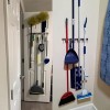 Broom and Mop Holder Wall Mount Broom Organizer Stainless Steel Broom Hanger Wall Mounted Tool Storage for Laundry Room Garden Garage Closet Kitchen2Pack 4 Racks 5 Hooks