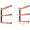 Homydom Wood Organizer and Lumber Storage Metal Rack with 3-Level Wall Mount 2 Pack