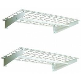 HyLoft 777 36-by-18-Inch Wall Shelf with Hanging Rod 2-Pack