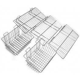 Proslat 11003 Garage Organizer Value Pack with 3 Shelves and 2 Steel Baskets Designed for Proslat PVC Slatwall Chrome