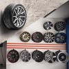 Cartman Heavy Duty Steel Garage Wall Mount Tire Wheel Storage Rack Pack of 4