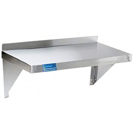 AmGood 12" x 30" Stainless Steel Wall Shelf | Appliance & Equipment Metal Shelving | Kitchen Restaurant Garage Laundry Utility Room | Heavy Duty | Squared Edge | NSF Certified