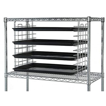 Quantum Storage Systems TS18C 18 Deep Tray Slide Set for Wire Shelving Units Chrome Finish 12 Height x 27 Width x 18 Depth