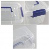 Nesmilers Small Plastic Storage Box with Lid Clear Storage Box Set of 6
