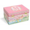 Jewelkeeper Girl's Musical Jewelry Storage Box with Spinning Ballerina Rainbow and Gold Foil Design Swan Lake Tune