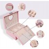 Jewelry Box for Women Girls，Two-Layer Jewelry Boxes Organizer Holder PU Leather Jewelry Display Storage Case for Necklace Earrings Bracelets Rings ,Great Ideal Gift,Pink