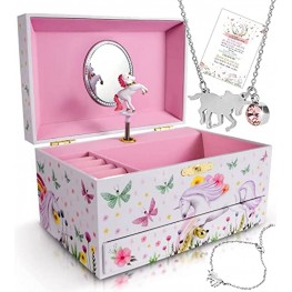 Unicorn Jewelry Box for Girls 3 Unicorns Gifts for Girls Girls Jewelry Box Girls Jewelry Set Unicorn Music Box for Girls Kids Unicorn Jewelry Box for Little Girls Age 4 5 6 7 8 & Up