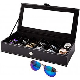 APL Display Sunglasses Organizer for Women Men 6 Slot Sunglasses Case Organizer Multi Glasses Case Display Eyeglasses Storage Box Sunglasses Storage Jewelry Watch Collection Case