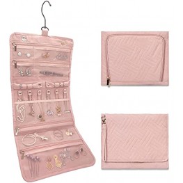 ShunXD Jewelry Organizer Case Travel Jewelry Storage Bag for Necklace Earrings Rings BraceletPink