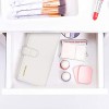 Wavymarts Travel Jewelry Organizer Roll Foldable Case Includs Holders for Rings Necklaces Bracelets and Earings Traveling Storage Solution Gift for Women White