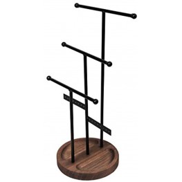 Becko Jewelry Organizer Stand Jewelry Tree Stand Jewelry Holder for Necklaces Bracelets Earrings and Rings Black