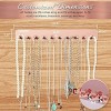Boxy Concepts Necklace Organizer 2 Pack Easy-Install 10.5x1.5 Hanging Necklace Holder Wall Mount with 10 Necklace Hooks Beautiful Necklace Hanger also for Bracelets and Earrings Rose Gold