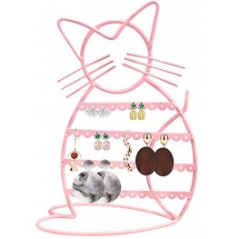 Earring Holder Stand Earring Display Earring Holder for Girls in Cat Shape Macaron Pink