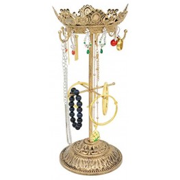 Metal Jewelry Organizer Tower Necklace Tree Bracelet Display Stand w Hairclip Holder w Jewelry Organizer w Jewelry Tree Bronze