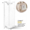 Stock Your Home Long Necklace Holder with 12 Hooks Acrylic Jewelry Organizer Necklaces Stand and Display Case Clear