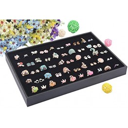 Wuligirl Stackable Jewelry Tray Display Rings Bracelet Earring Necklace Jewelry Tray Showcase Display Organizer 100 Ring Jewelry Tray
