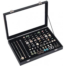 Coward 100 Slots Ring Display Case,Ring Storage Organizer ,Ring Jewelry Box for Multiple Rings,Ring Tray storage box with lockable girls women gifts