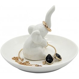 kotoyas Ceramic Ring Holder Handmade Ceramic Decor Jewelry Tray Elephant