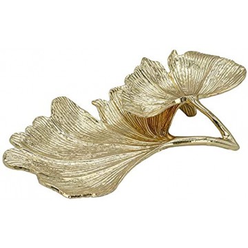 Metal Jewelry Dish Leaf Shaped Ring Holder Jewelry Organizer Trinket Dish Vanity Tray for Dresser Christmas Birthday Wedding Gifts
