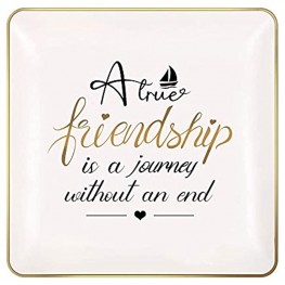 Nordic Runes Friendship Gifts for Women Ring Dish Small Ceramic Jewelry Tray Friend Birthday Gifts for Bestie BFF,Funny Friend Female Gifts Decorative Trinket Ring Holder