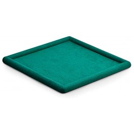 Oirlv Top Microfiber Jewelry Tray Square Nightstand Organizer Rings Earrings Necklace Trinket Storage Tray Showcase Jewelry Display Green